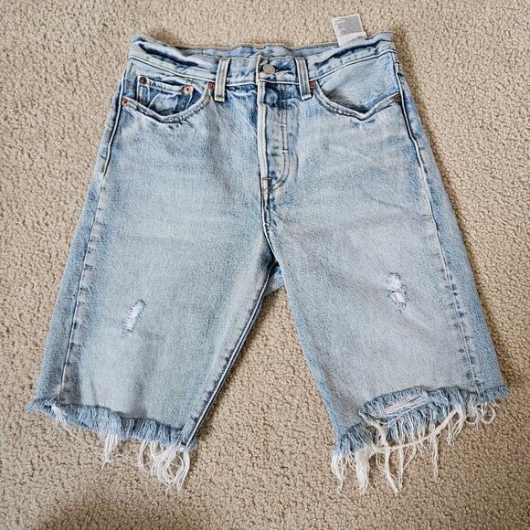 Custom LEVI'S Wedgie Straight Jean Cutoffs 28 - Picture 1 of 8